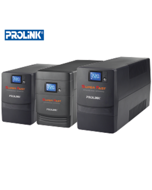 Prolink PR0700SFC/650VA Super-Fast Charging Line Interactive UPS with Touchscreen Panel/ Built-in AVR/ Cold Start Function/ LCD User Interface